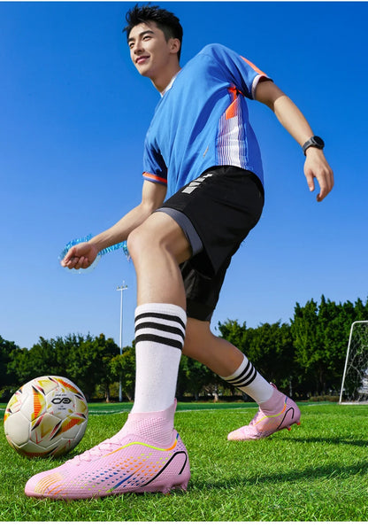 New Men Soccer Shoes Professiona Football Boot Turf Futsal Match Grass Unisex Outdoor Training Soccer Cleats Non-slip Breathable