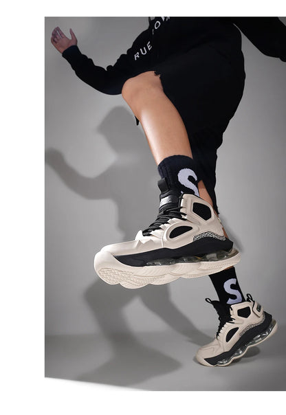 Men's Basketball Shoes Breathable Cushioning Non-Slip Wearable Runing Shoes Gym Training Athletic Basketball Sneakers for Women