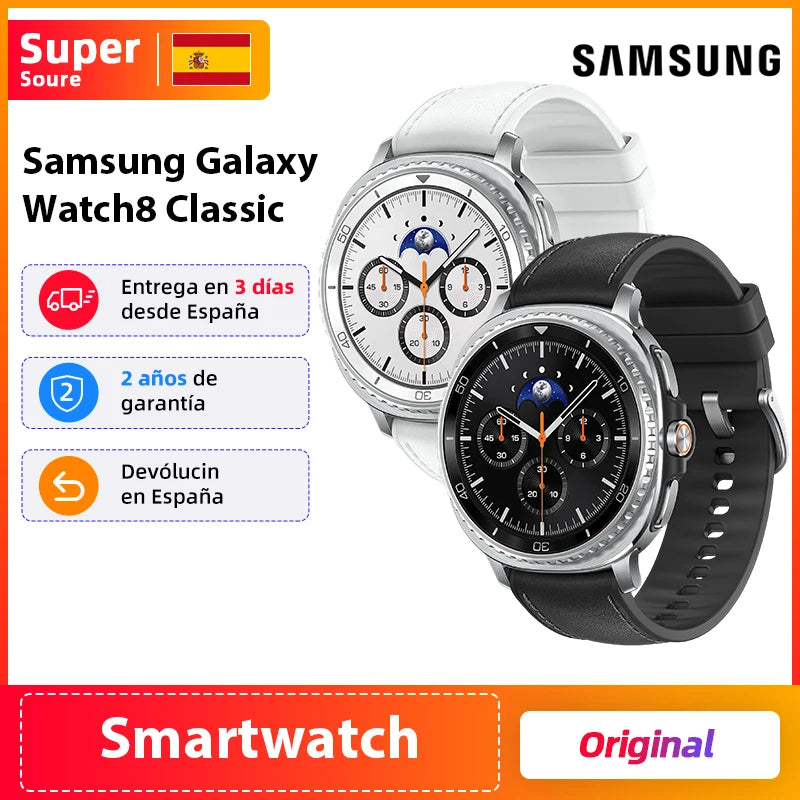 Samsung Galaxy Watch8 Classic 46mm Bluetooth Smartwatch Hybrid Strap Smartwatch with Rotating Bezel Design 3 nm Processor