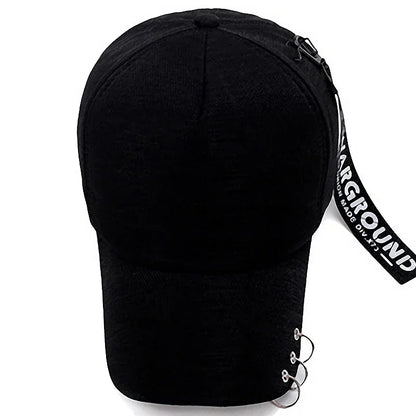 Metalen gepersonaliseerde baseballpet met klassiek randontwerp, lichtgewicht en ademend! Keuze uit vier kleuren