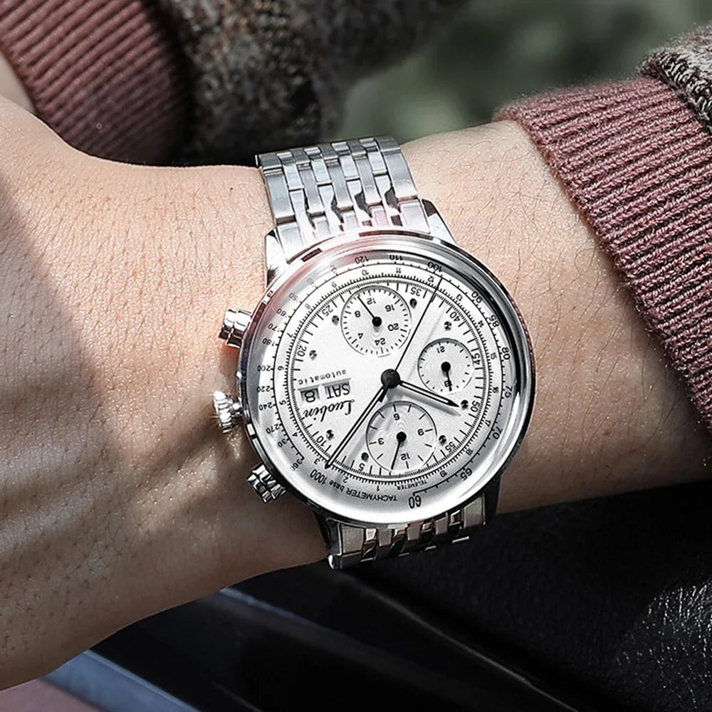 Relógio de Luxo para Homem, Automático Mecânico, de Corda Automática, Business, em Aço Inoxidável, Luminoso, Relojes Para Hombre 2020