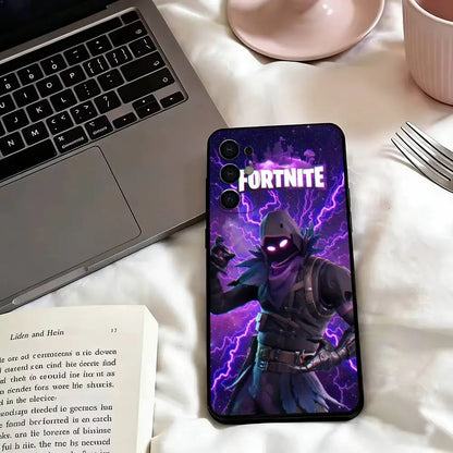 Game F-F-Fortnites Phone Case For Samsung S25, S24, S21, S22, S23, S30, Ultra, S20, Plus, Fe, Lite, Note, 10, Black Cover