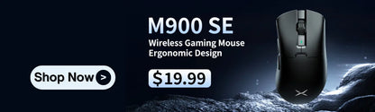 Rato Gaming Sem Fios Delux M900PRO Versão Ultraleve Ergonómico 1K/8K Polling Rate 50g PAW3395 para Destro com Mão Grande PC Gamer