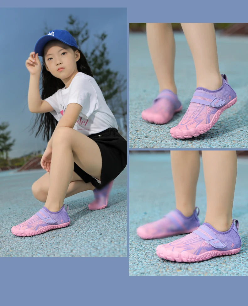NEW Children Boys And Girls Beach Quick Diving Shoes Qianjiang Swimming Shoes Indoor Fitness Floor Shoes Bathroom Shoes 29-38#