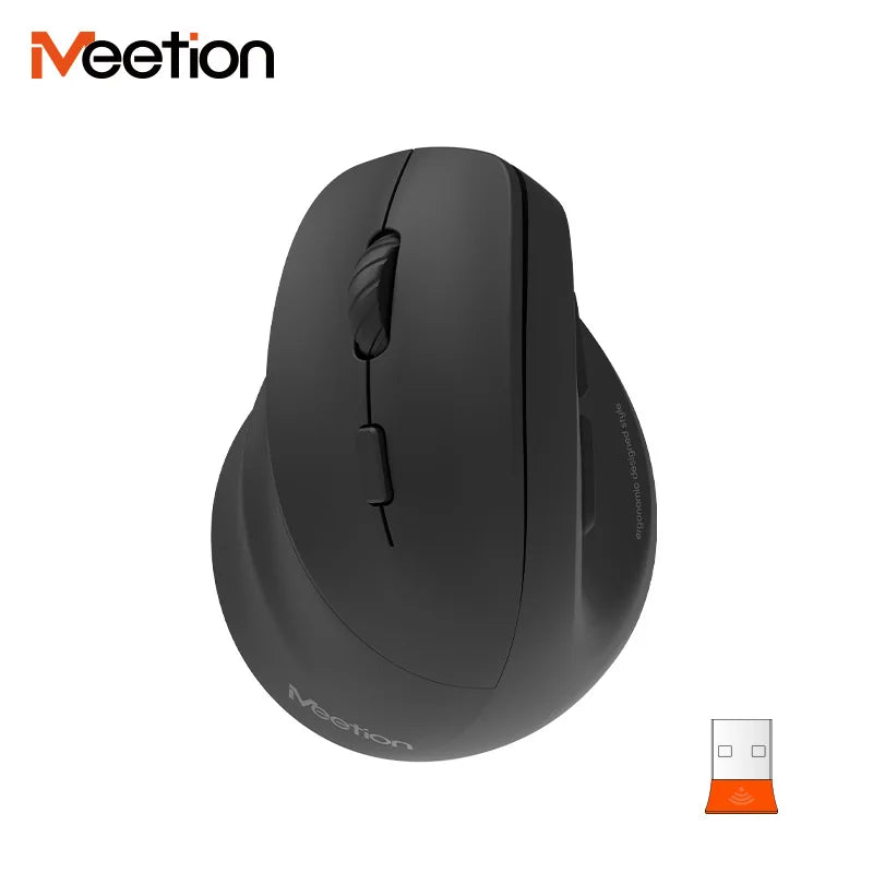 iMice Left Hand Wireless Mouse Bluetooth Ergonomic Mouse, Rechargeable Silent Vertical Mouse, 2400 DPI Bluetooth & 2.4G Wireless Mouse for PC, Laptop & MacBook