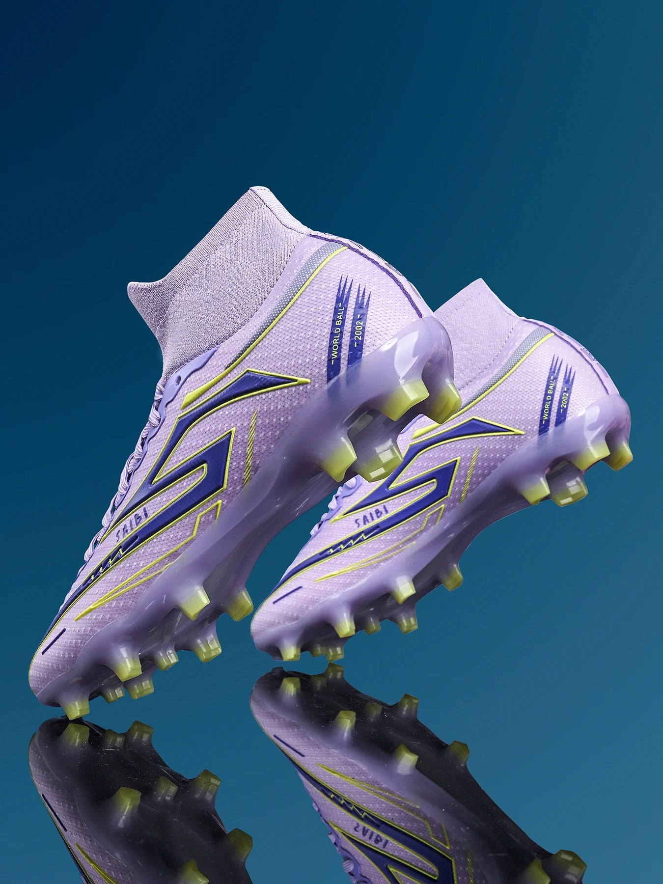 AG/FG Long Studs Soccer Shoes，PU Fabric Mixed Upper，TPU Sole Wear Resistant Anti Slip，Men Women Kids Youth Outdoor Sports