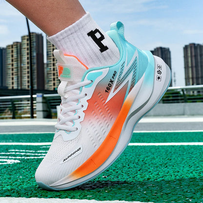 Brand Men's Carbon Plate Running Shoes Soft Cushion Shock Absorbing Sports Shoes Unisex Sneakers Light Anti-Slip Training Shoes