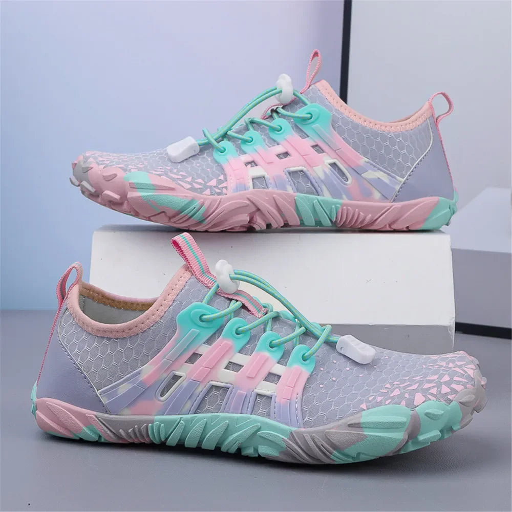 Men Women Water shoes Upstream Wading Swimming Barefoot Five Fingers Aqua Shoes Colorful Beach Seaside Light Unisex Sneakers New
