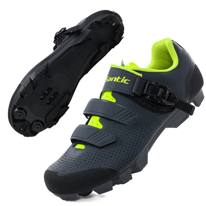 Santic Mountain Bike Lock Shoes for Men SPD Locking Shoes MTB Bike Accessories Breathable Self-Locking Unisex Cycling Sneakers