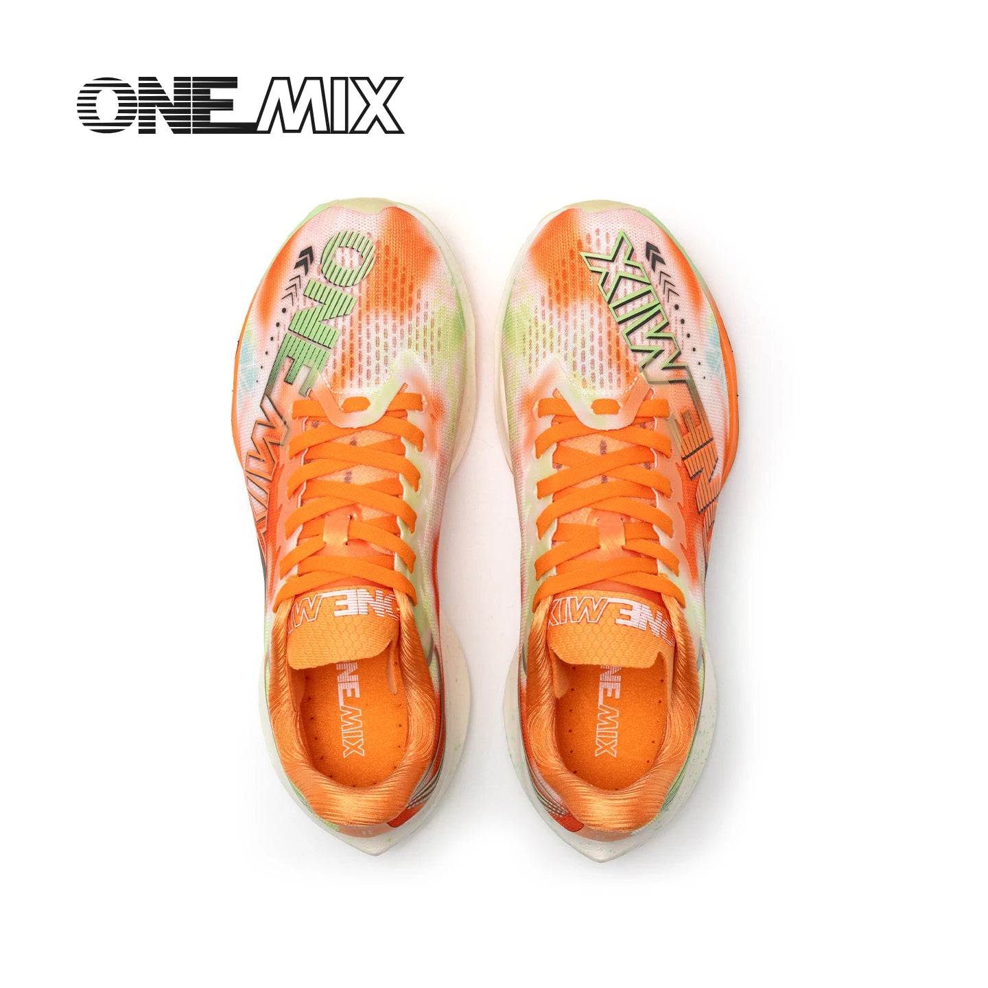 ONEMIX New Nylon Carbon Board Marathon Running Racing Shoes Shock-relief Professional Stable Support Ultra-light Rebound Sneaker
