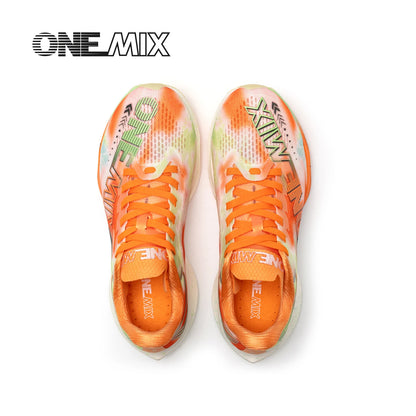 ONEMIX New Nylon Carbon Board Marathon Running Racing Shoes Shock-relief Professional Stable Support Ultra-light Rebound Sneaker