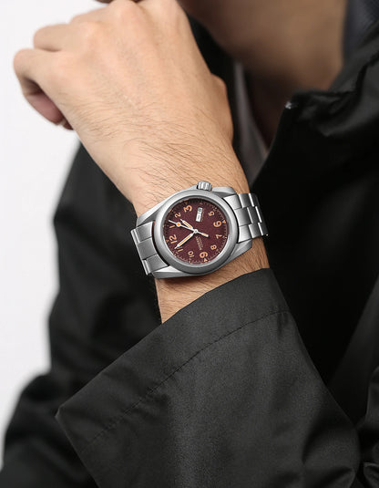 Boderry VOYAGER Field Watches Bronze Case Automatic For Seiko NH35 Watch 100M Waterproof Clock Military Vintage Wristwatch Mens