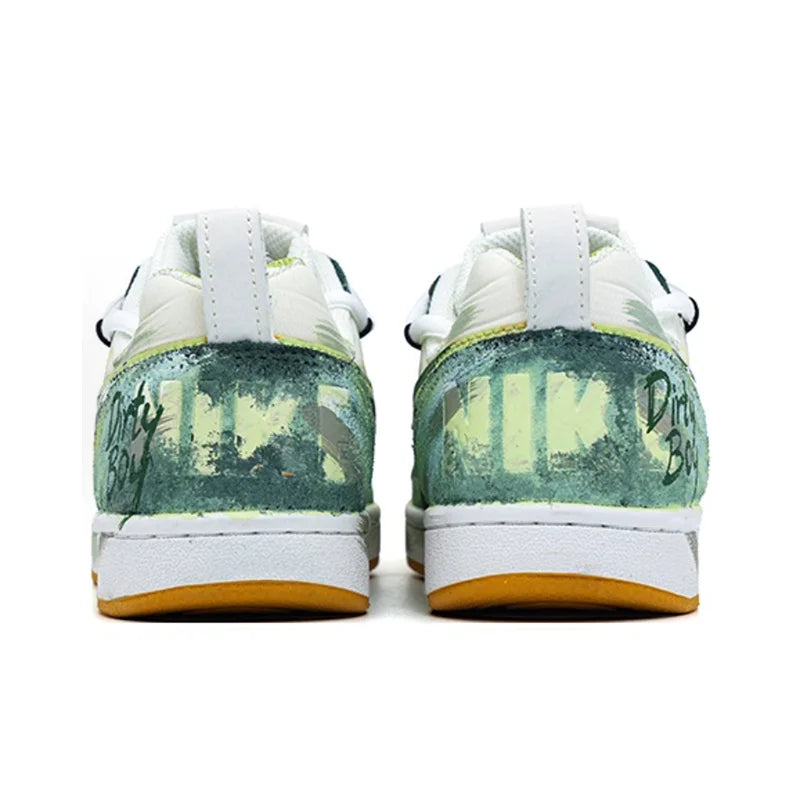 Custom Sneakers Nike Court Borough PRM "Party Star" Custom Deconstructed Graffiti Low-Top Skate Shoes For Men