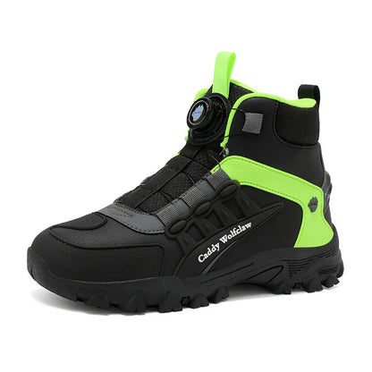 Casual Leather Motorcycle Riding Boots for Men Off-Road Motocross Shoes Breathable Wear Resistant