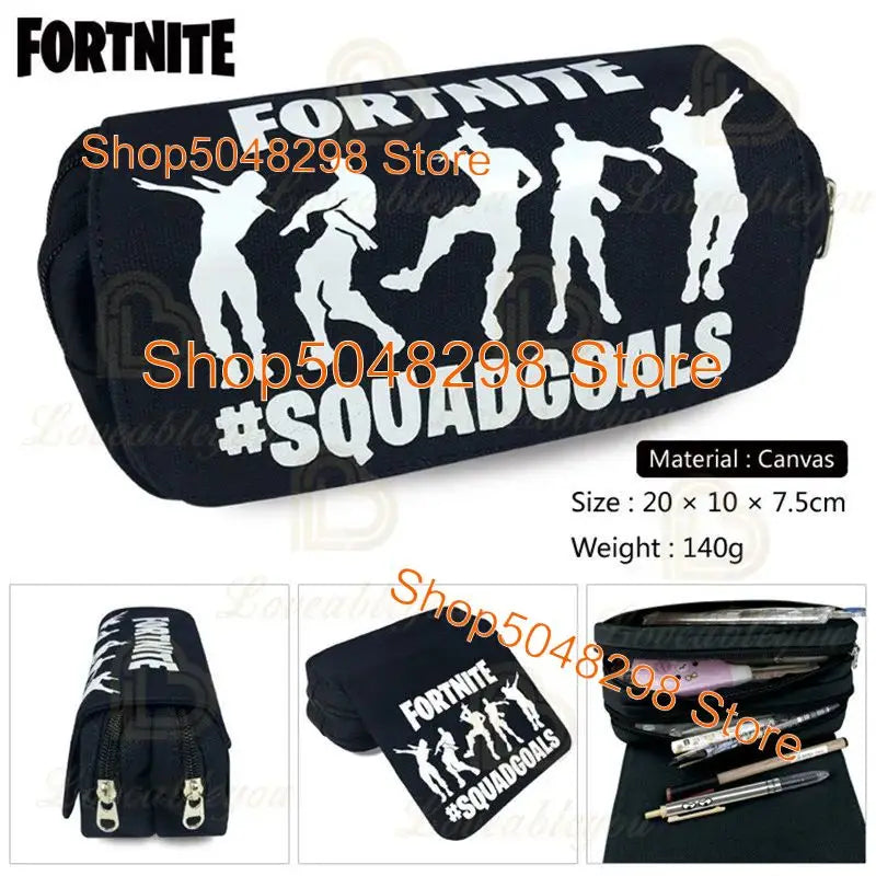 Conjunto de Mochila Fortnited 3PCS para Adolescentes e Estudantes, Saco de Viagem Fortress Night, Mochila Escolar 3D de Jogos Populares