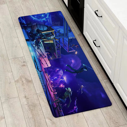 Fortnites Gaming-Eingangstür-Fußmatte, rutschfester Küchenteppich, Teppich für Wohnzimmer, Balkon und Badezimmer, Fußmatte, Bodenmatten, Teppich