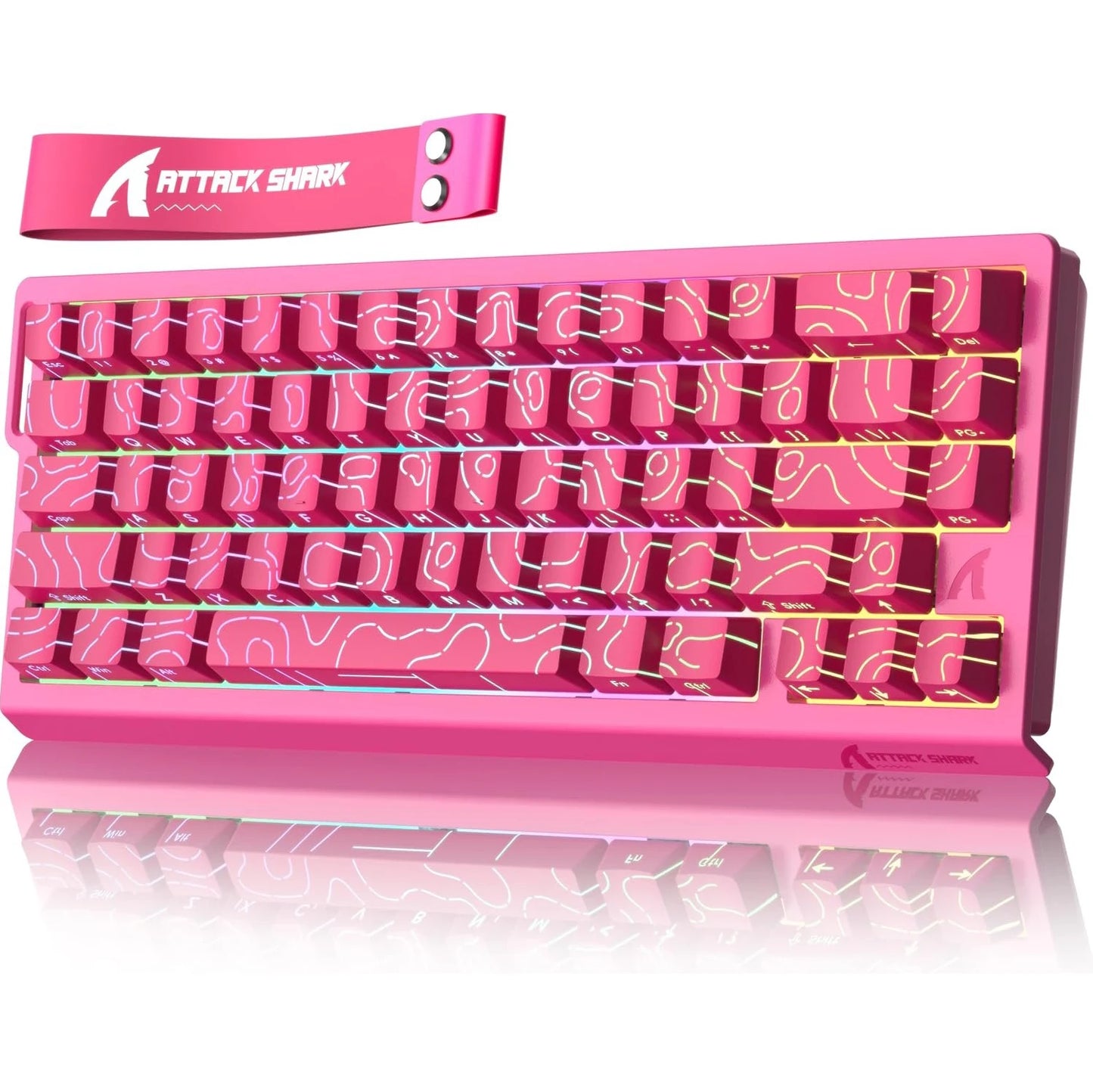 ATTACK SHARK X68 HE 8000Hz Rapid Trigger Keyboard 0.01mm RT Accuracy RGB Wired Gaming Keyboard with Magnetic Switch for PC/Mac