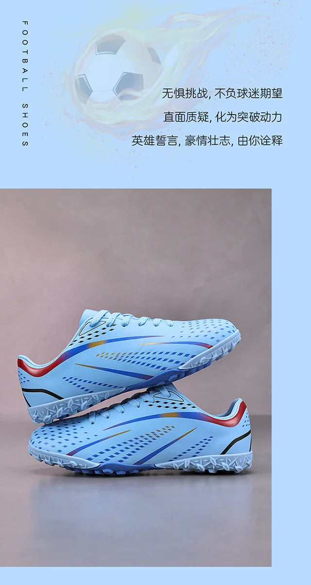 Professional Turf Soccer Shoes Men Cleats Non-Slip Training Football Shoes Boy Artificial Grass Breathable Athletic Soccer Shoes