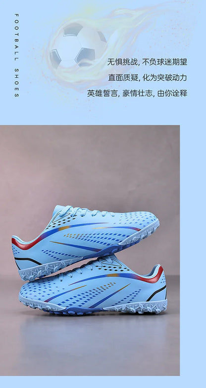 Professional Turf Soccer Shoes Men Cleats Non-Slip Training Football Shoes Boy Artificial Grass Breathable Athletic Soccer Shoes