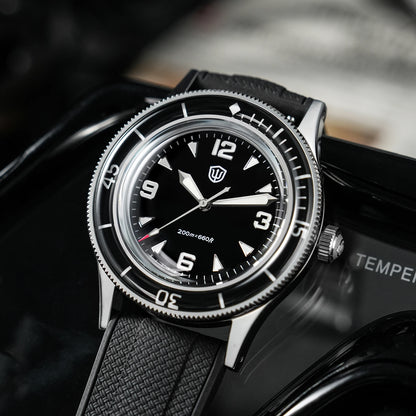 Watchdives WD50Q 38mm Watch Stainless Stee VH31 Sweep Seconds Quartz Movement Men Watches Bubble Sapphire Luminous Waterproof