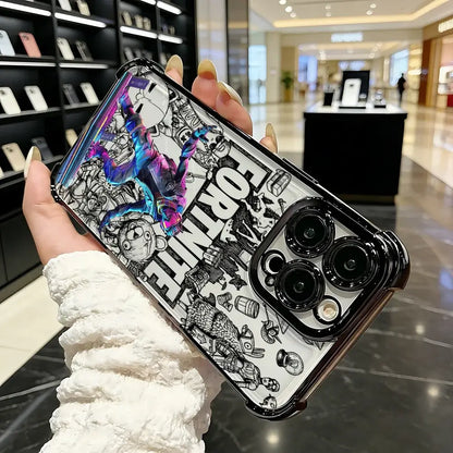 Cover placcata Popular Game FortniteS per Samsung S26 S25 S24 S23 S22 S21 S20 FE Note20 Edge Plus Ultra 4G 5G anti-caduta