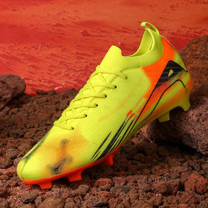New Men Football Boots FG Non-Slip Training Shoes Soccer Cleats Long Spikes Soccer Shoes Ultralight Outdoor Drop Shipping