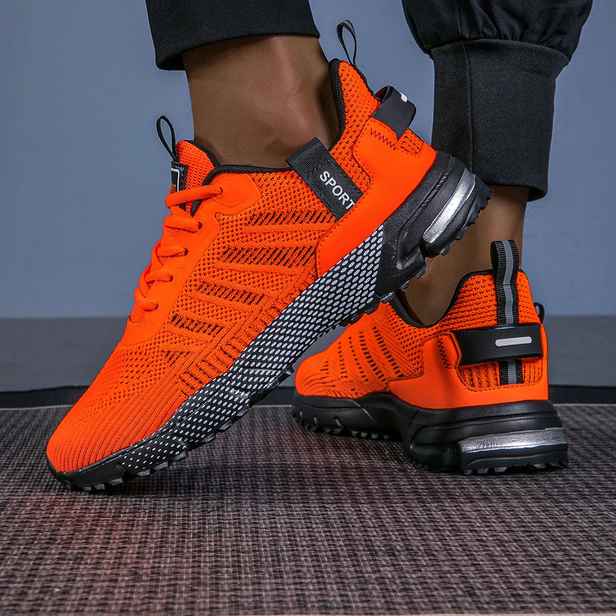 Men Running Shoes Lightweight Breathable Jogging Sport Shoes Male Lace-up Fashion Comfort Non-slip Casual Sneakers Man