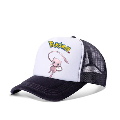 New Anime Pokemon Pikachu Baseball Caps Kid's Summer Mesh Hats Charmander Venusaur Mewtwo Hip Hop Hat Sports Snapback Cap Toys