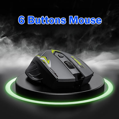 Dual-Mode Bluetooth 5.4 Wireless Mouse, Rechargeable 2.4G Wireless Mouse with 6 Buttons, Adjustable DPI Ergonomic Mouse for PC, Laptop & MacBook
