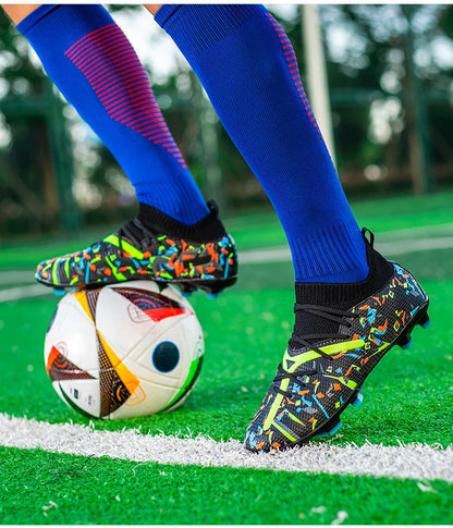 Professional Football Boots Men Breathable Mesh Soccer Cleats Anti Skid Fast Sneakers Fashion Artificial Grass Male Soccer Shoes