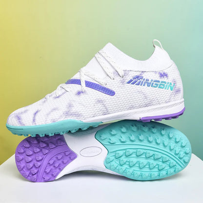 Tacchetti da calcio turf professionali da uomo, scarpe da calcio con mesh traspirante per ragazzi, sneakers antiscivolo da uomo Society Chuteira