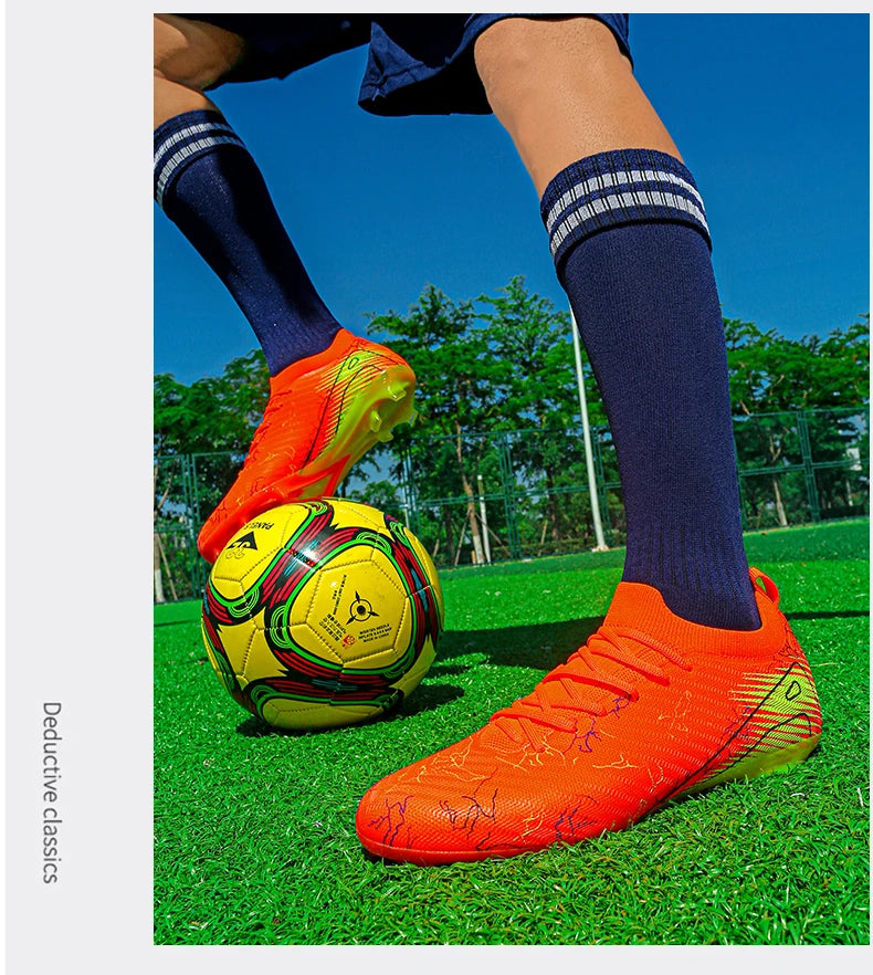 New Men's Football Boots Wholesale Cleats Non-Slip Sneakers Training Soccer Shoes Top Quality FG Drop Shipping Unisex Adult