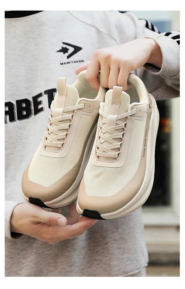 Men Running Shoes Marathon Speciality Sports Breathable Lightweight Women's Comfortable Nonskid Leisure Sneakers Plus Size 38-46