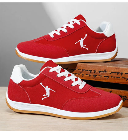 Men's Shoes, Spring and Autumn Trendy Shoes, New Cross-Border Models, White, Black, Red Sneakers, Soft-Soled Breathable Men's Low-Top Versatile Casual Shoes