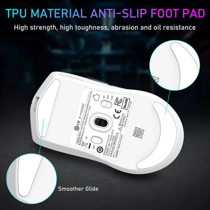 E-YOOSO X44 Lite Tri-Mode Rechargeable Wireless Mouse, Ultra Lightweight Bluetooth, 2.4G & USB-C Computer Mouse for Laptop, PC & Mac