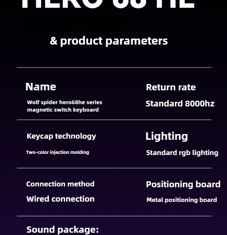 Magnetic Keyboard mechanical Aula Hero68he wired RGB 65% teclados gamer Hot-Swap pc 8000 Hz Polling Rate white clavier mecanique