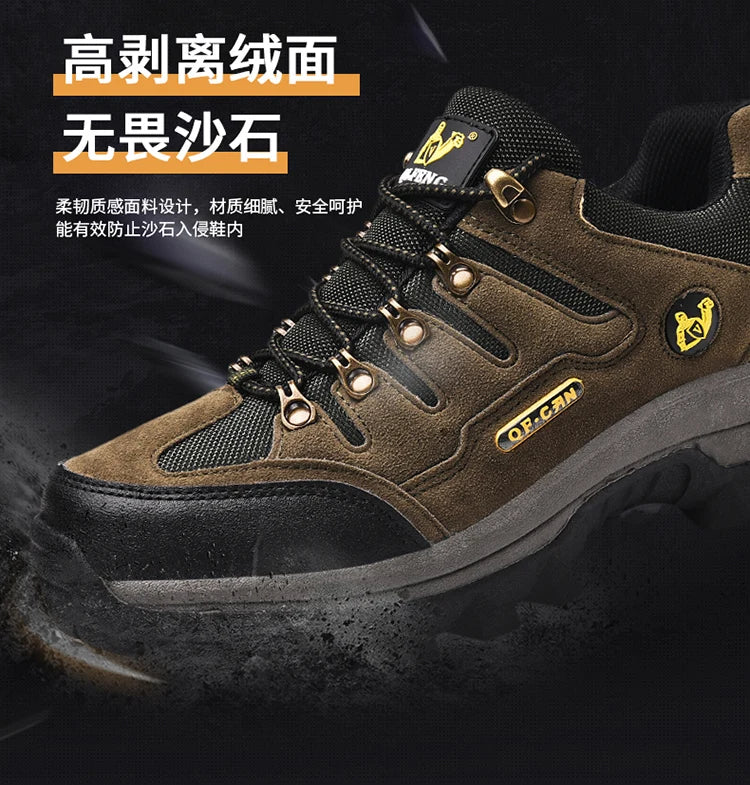 Winter Casual Shoes Men Leather Comfortable Walking Shoes Autumn Classic Outdoor Sneakers Women High Top Hiking Sneakers Lace Up