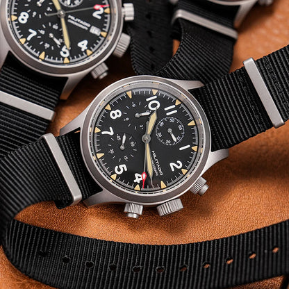 Militado ML1868KF Quartz Watch VK67 Chronograph Movement Military 3 Dial Vintage Watch 100m Waterproof Sapphire Crystal Watches