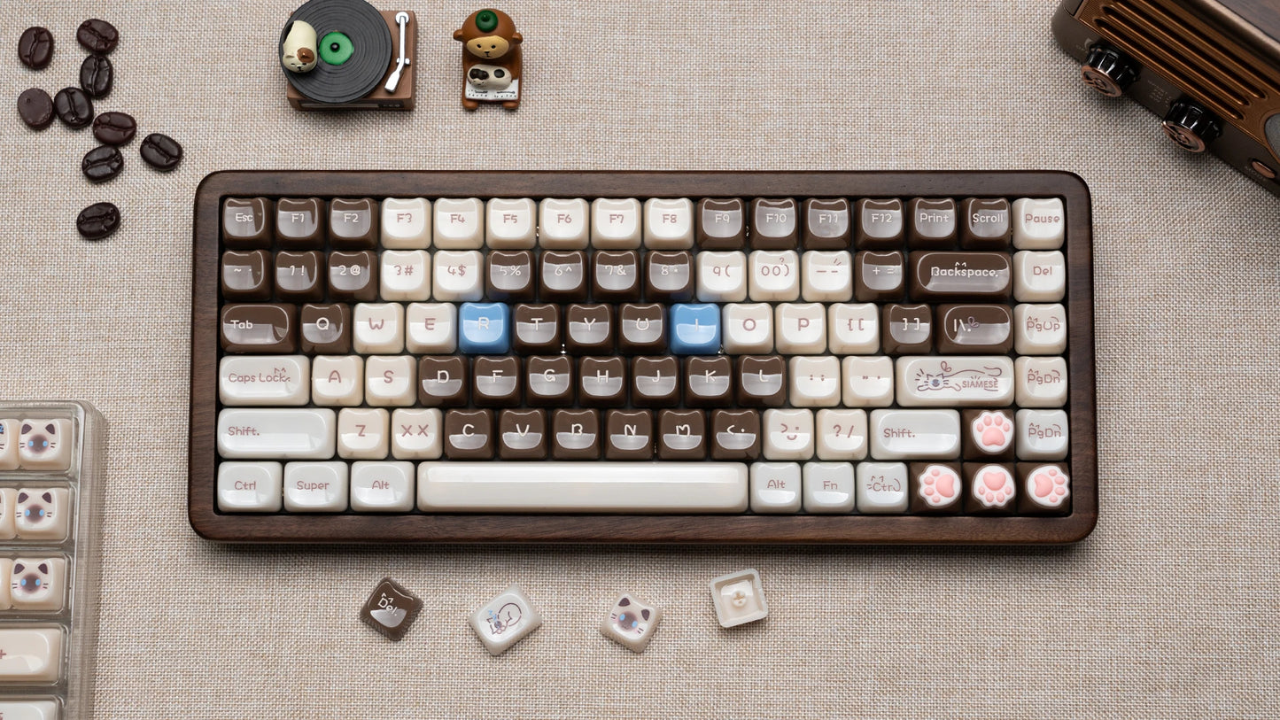 Teclado Gaming Mecânico em Madeira Womier WD75 QMK/VIA 8000mAh Tri-Mode Sem Fios, Personalizável, RGB e Hot Swappable