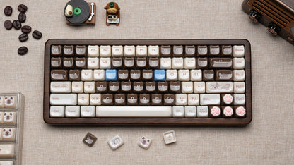 Teclado Gaming Mecânico em Madeira Womier WD75 QMK/VIA 8000mAh Tri-Mode Sem Fios, Personalizável, RGB e Hot Swappable