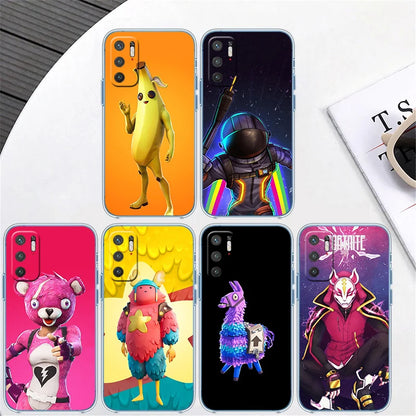 Capa Transparente para Telemóvel F-Fortnites-Poster para Samsung Galaxy A04 A04S A14 A23 A34 A54 M23 M33 M52 M53