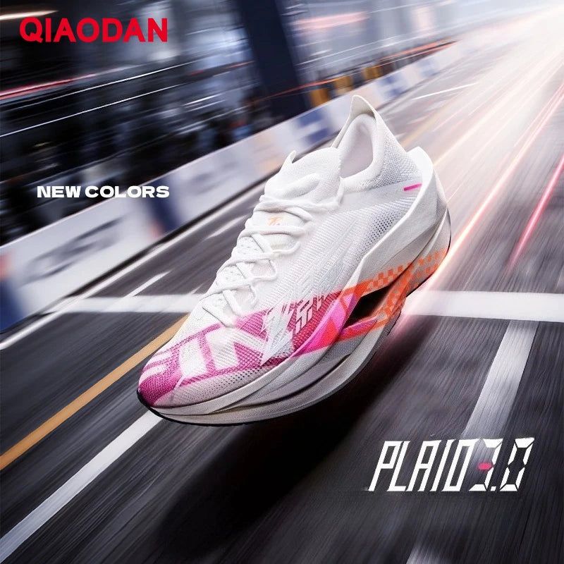 QIAODAN Feiying Plaid 3 Carbon Plate Men Running Shoes 2026 Marathon Racing Sneakers Rebound Cushion Athletic Shoes QDB023262290