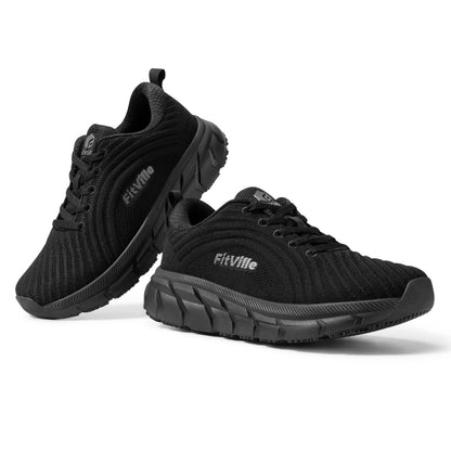 FitVille Wide Toe Box Shoes for Men Cushioned Well Extra Wide Width Shoes Non Slip Wide Lightweight Breathable Running Shoes
