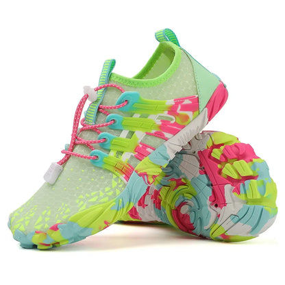 Men Women Water shoes Upstream Wading Swimming Barefoot Five Fingers Aqua Shoes Colorful Beach Seaside Light Unisex Sneakers New