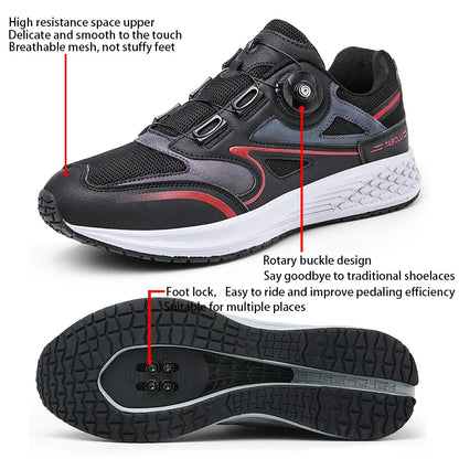 Mtb Cycling Shoes Men 2024 Flat Bottom Dirt Bike Race Mountain Footwear Bicycle Indoor Cleats Lock Cleat Trekking Cycling Sneake