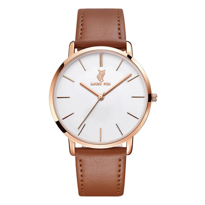 LUCKY FOX Classic Luxury Men Watch Simple Casual Men and Women Round Large Dial Quartz Watch Clock Gifts Men Reloj