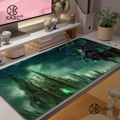 Lich King World Of Warcraft XAXC podloga za miša, velika podloga za tipkovnicu i miš za radni stol, neklizajuća gumena gaming podloga za miša, podloga za miš za prijenosno računalo
