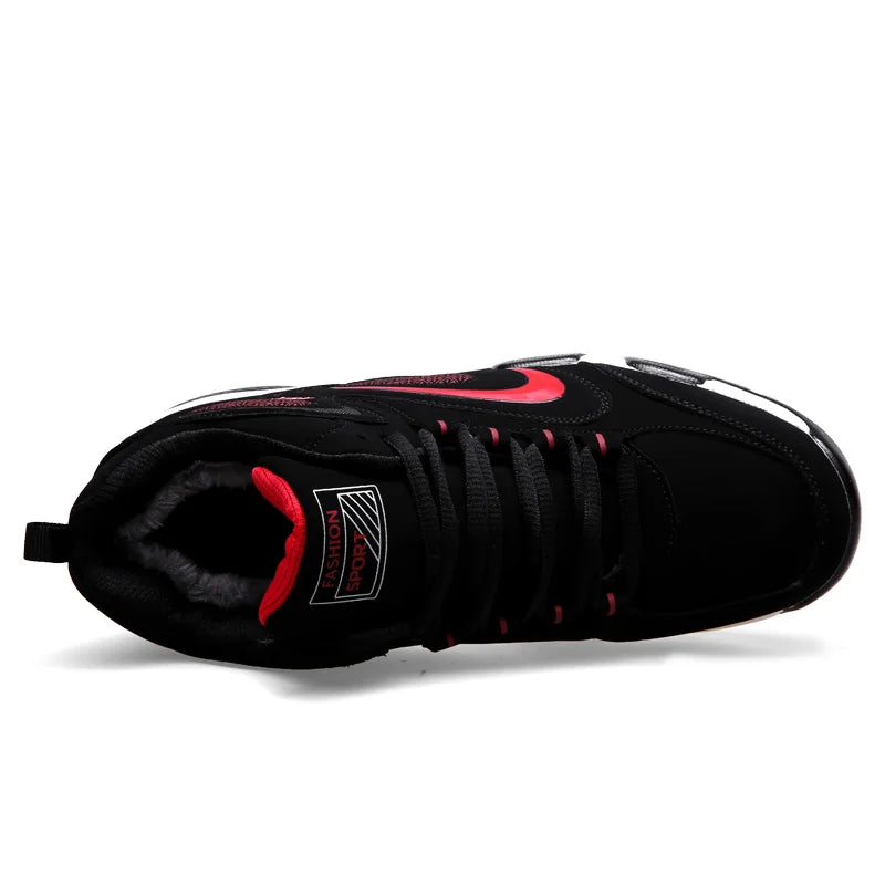 Men's Snow Boots Winter Warm Couple Casual Sneakers Fashion Leather Outdoor Sport Running Tenis Men Non-slip Big Size 48 Trainer