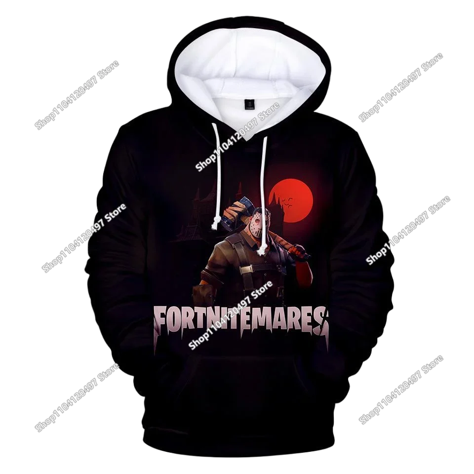 Children's Fortnite 2024 Sweatshirt 3D Digital Printed Hoodie Men's and Women's Pullover Jacket Long Sleeve Children's Gift