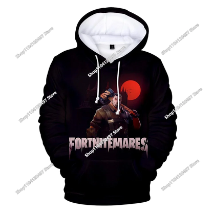 Children's Fortnite 2024 Sweatshirt 3D Digital Printed Hoodie Men's and Women's Pullover Jacket Long Sleeve Children's Gift